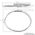 Designer Close Out - EverTrue Natural White Diamond Bangle (Size - 7.5) in Two Tone
