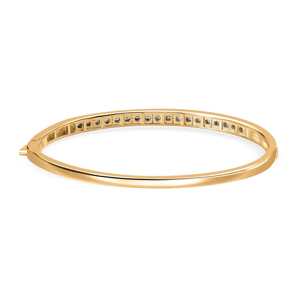 One Time Deal- Diamond Gold Plated Tennis Bangle Size (7.5)