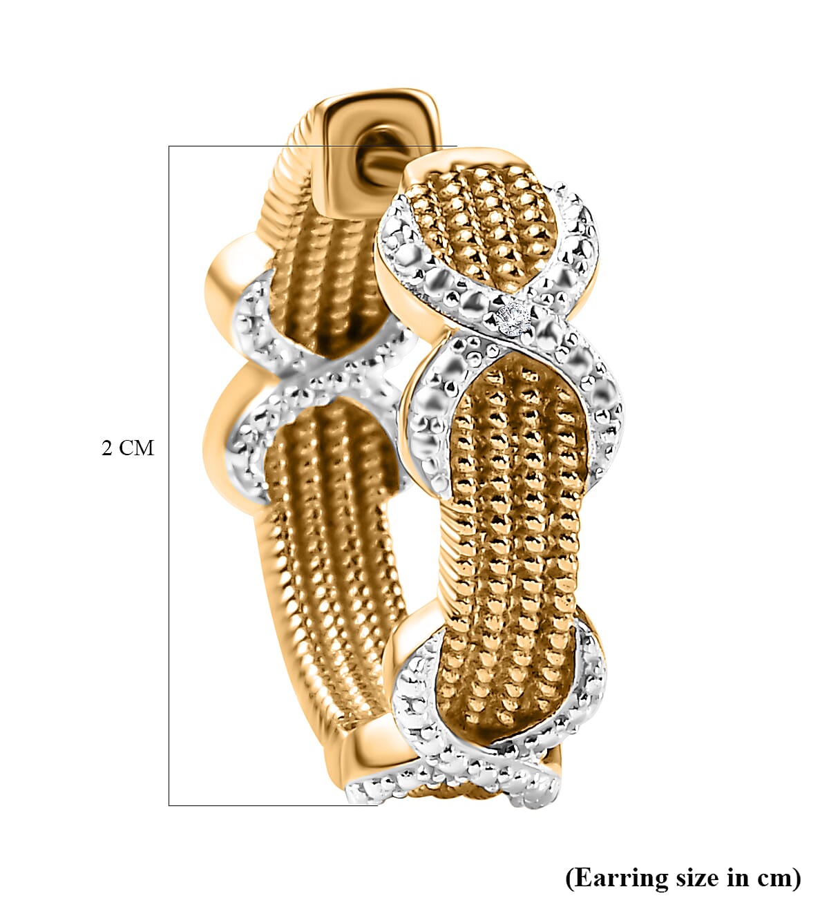 Close Out Deal- Designer Inspired Diamond Hoop Earrings 7833618 5