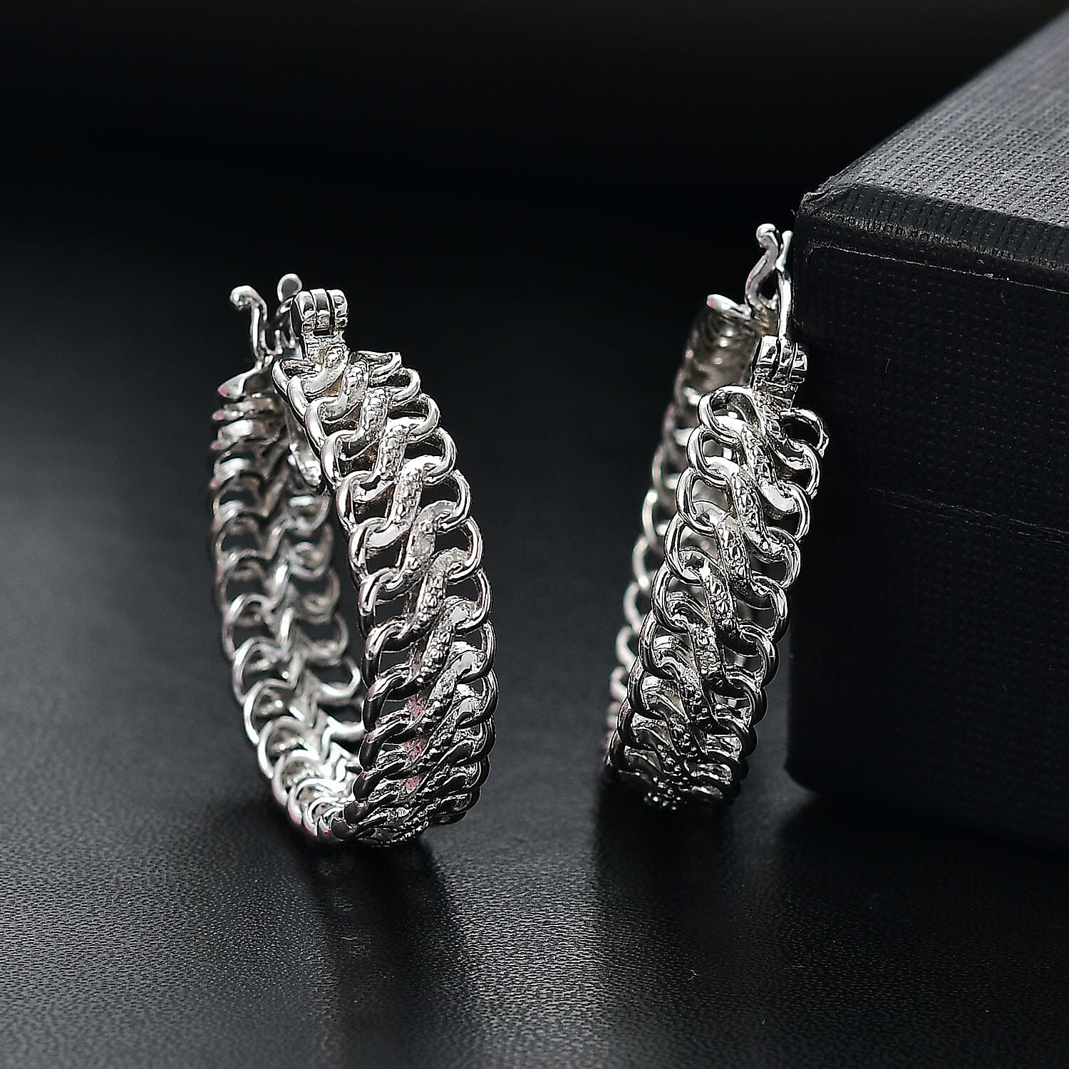 White Diamond  Full Hoop Earring Pure Yellow Brass 7976207 2