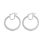 White Diamond  Full Hoop Earring Pure Yellow Brass