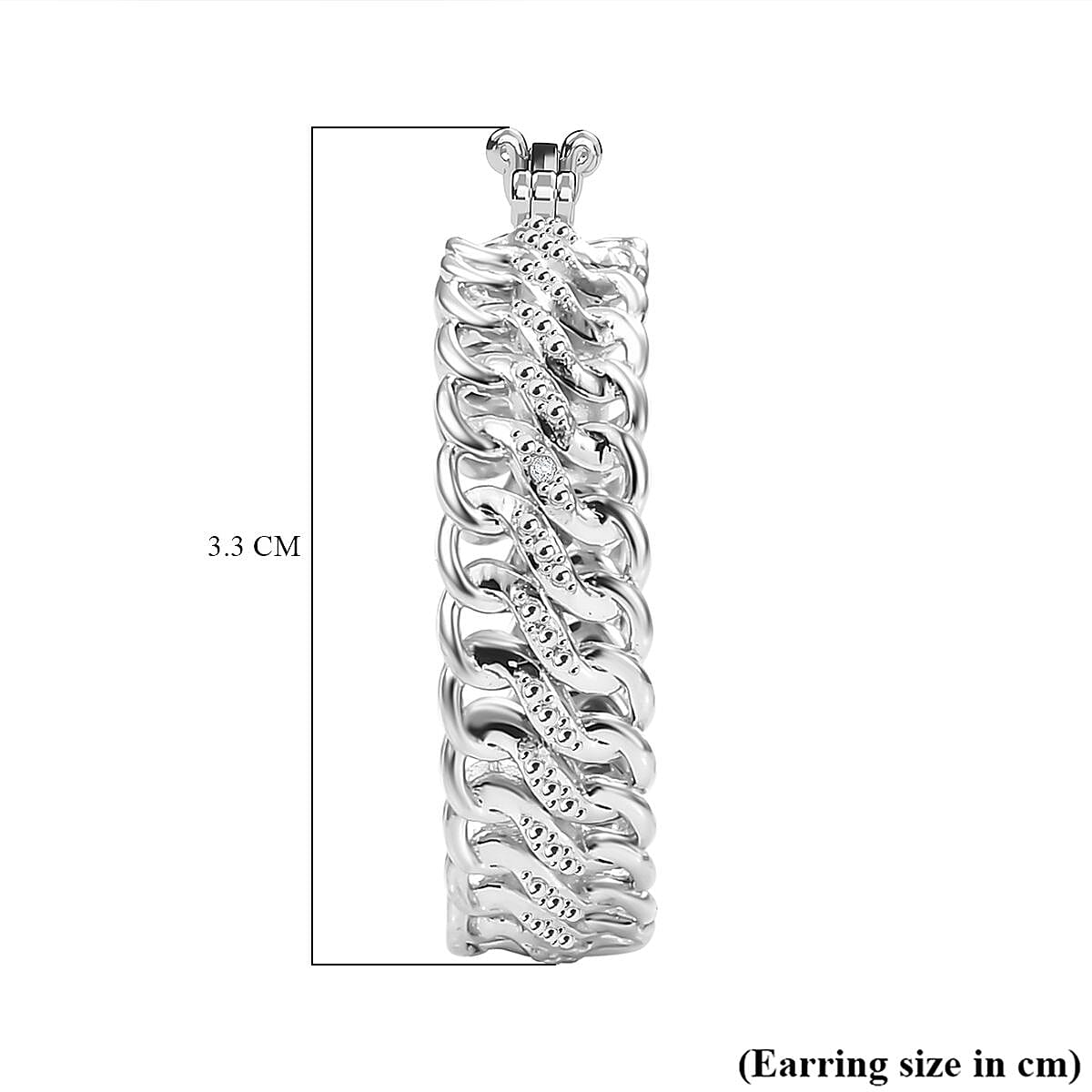 White Diamond  Full Hoop Earring Pure Yellow Brass 7976207 6