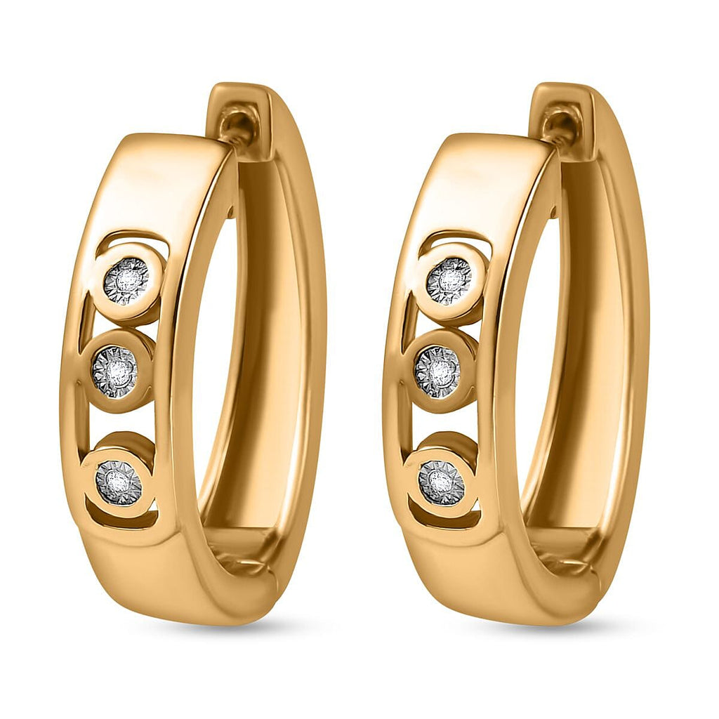 Designer Inspired -  White Diamond  Full Hoop Earrings