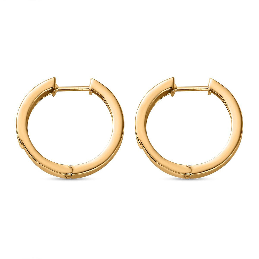 Designer Inspired -  White Diamond  Full Hoop Earrings
