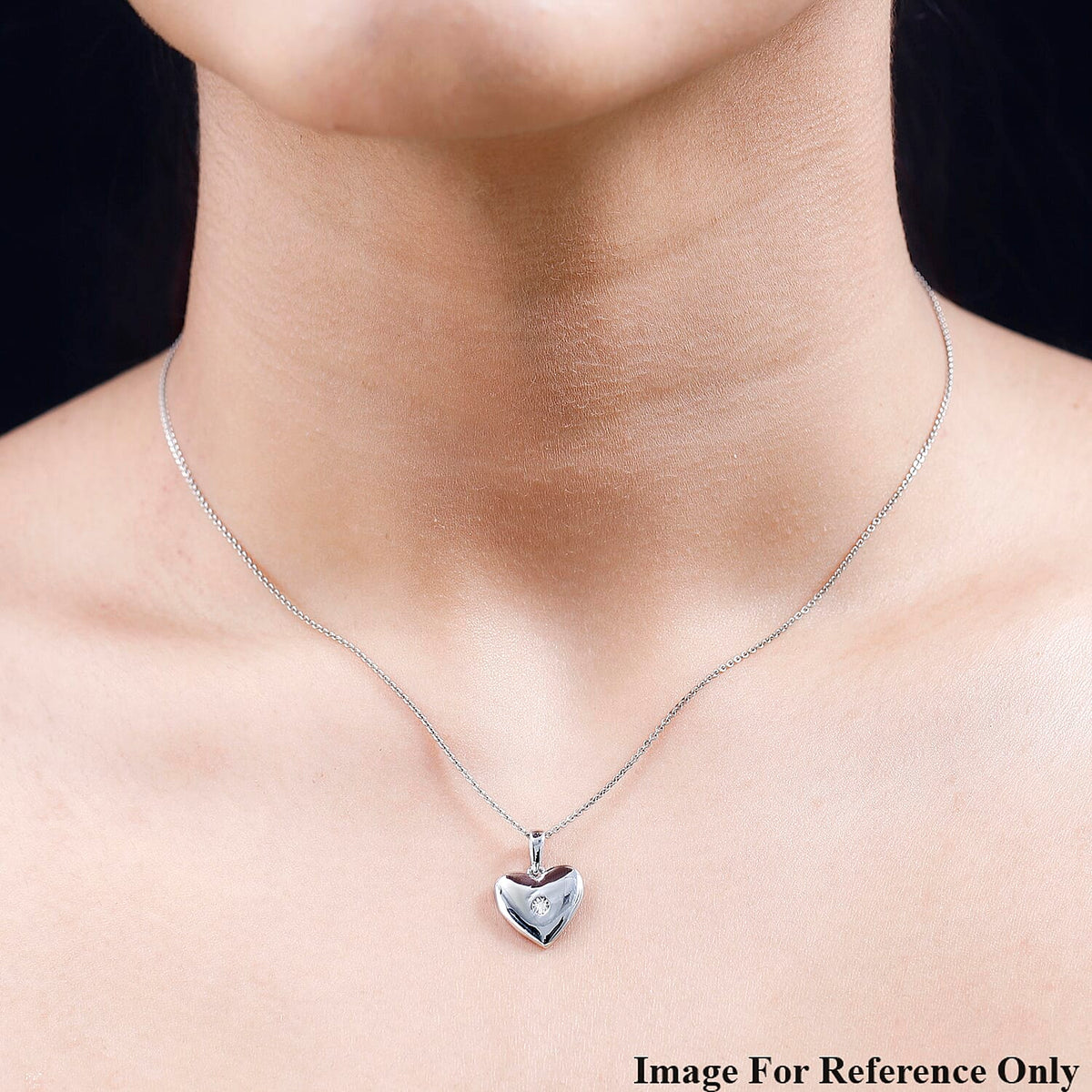 Diamond Heart Pendant in Platinum Overlay Sterling Silver 7700987 1