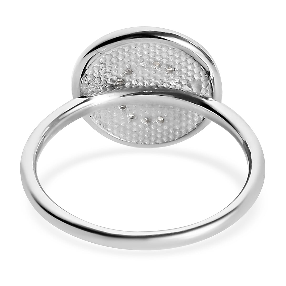 White Diamond Initial-G Ring in Platinum Plated Sterling Silver 7455781 5