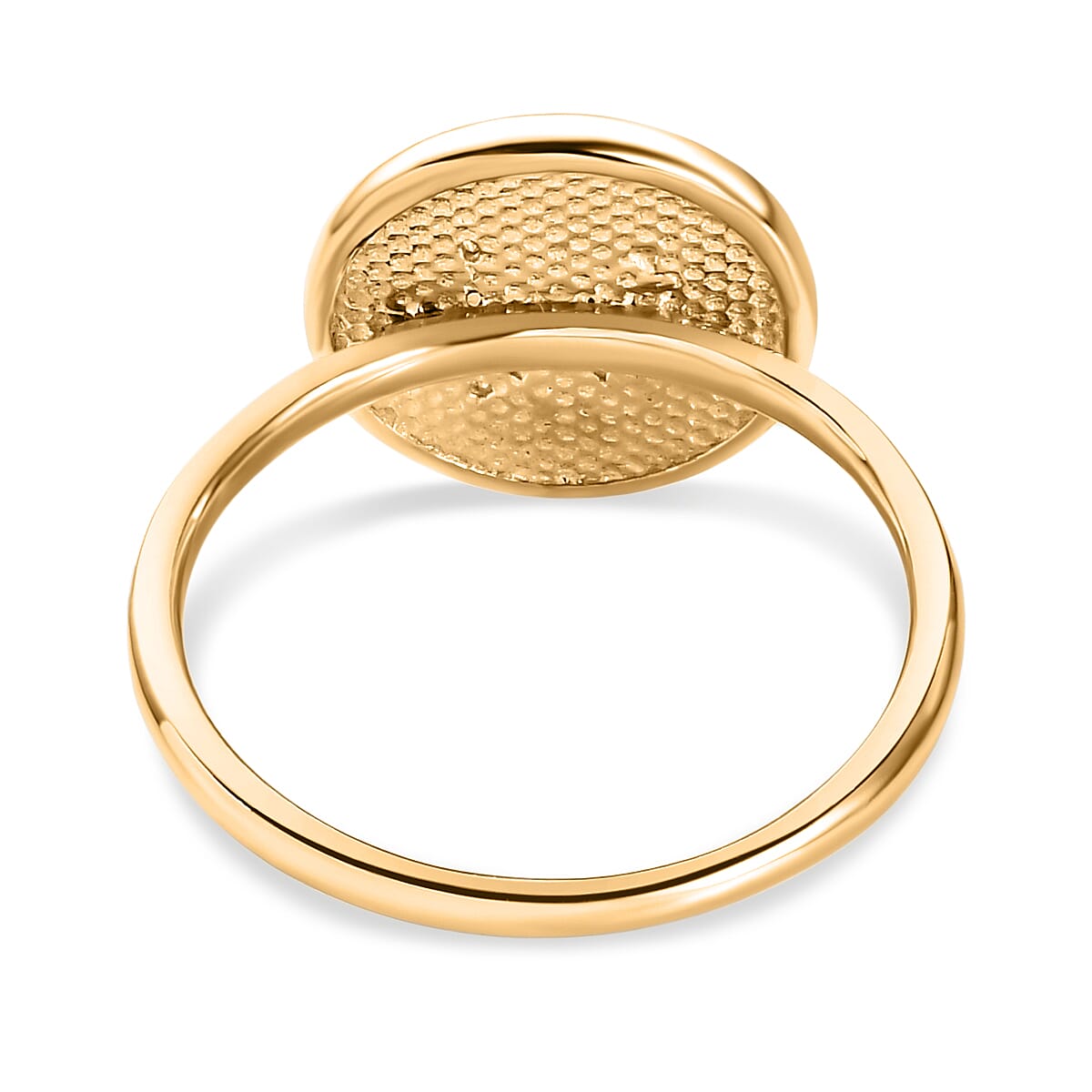 White Diamond Initial-T Ring in Yellow Gold Overlay Sterling Silver 7455569 5