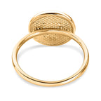 White Diamond Initial-T Ring in 14K Gold Overlay Sterling Silver