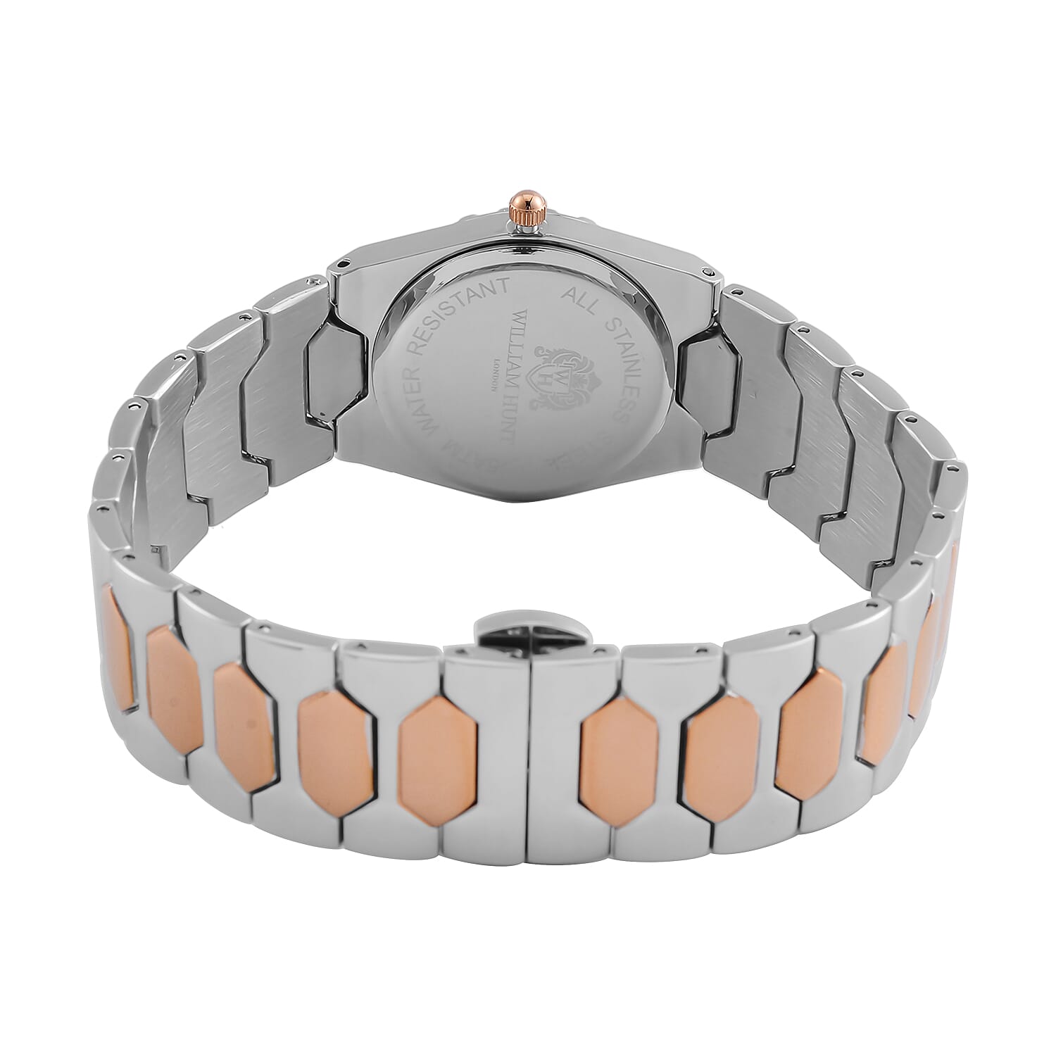 William Hunt Swiss Movement Diamond Studded Ladies Watch with Rose Dial and Rose Gold Tone 7683643 6