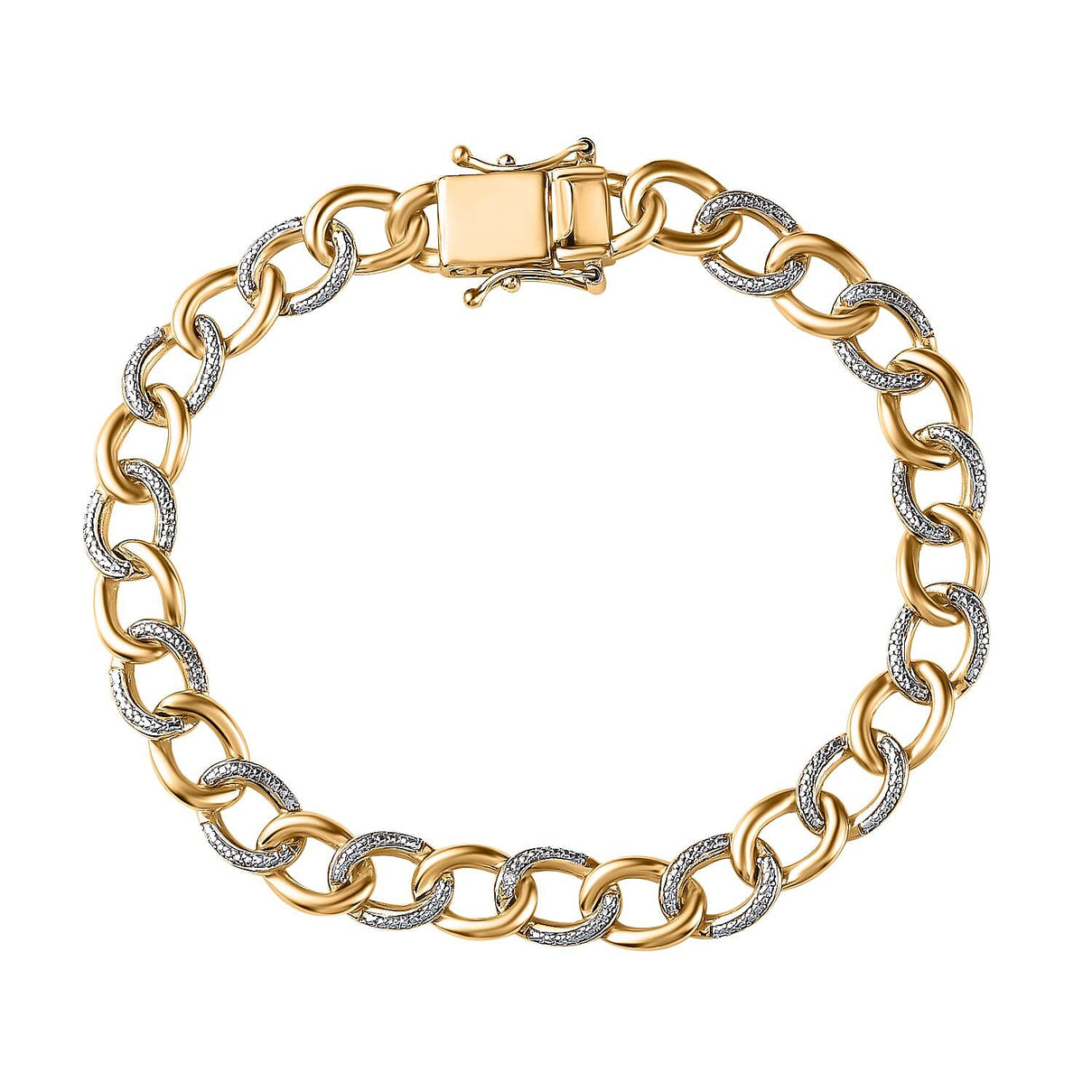 Diamond Curb Chain Bracelet (Size - 7.5) 7791537 0