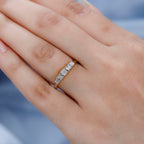 Diamond 5 Stone Ring in 18K Yellow Gold Vermeil Plated Sterling Silver
