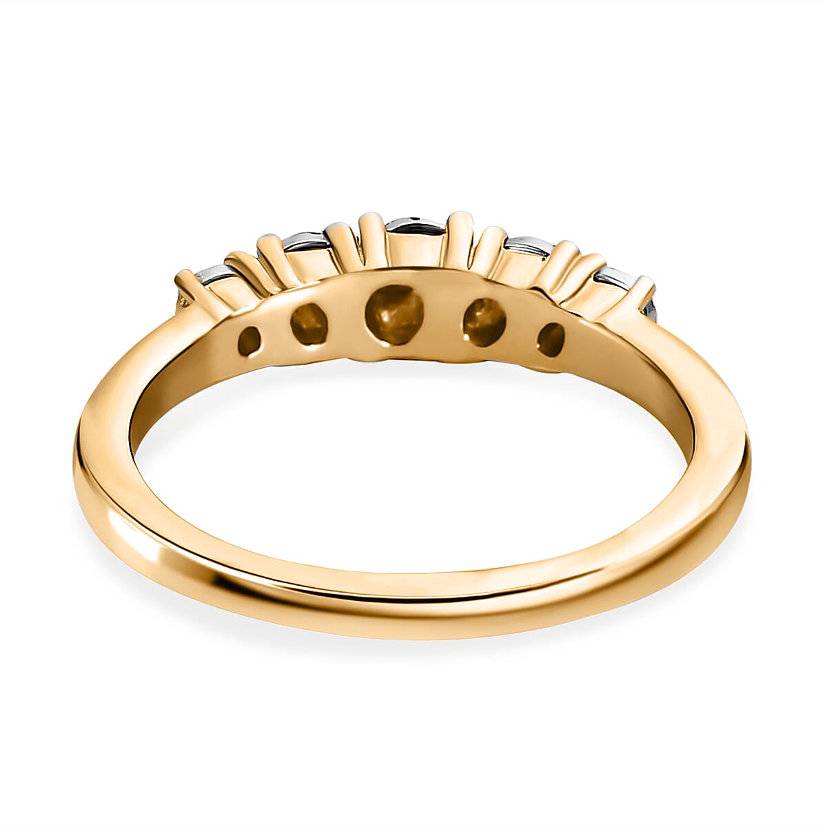 Diamond 5 Stone Ring in 18K Yellow Gold Vermeil Plated Sterling Silver 7552673 5