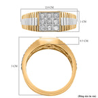 Natural White Diamond Signet Ring