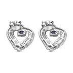 GP Amore Collection - Yellow & Champagne Diamond Heart Earrings  18K Yellow, Rose Gold Vermeil & Platinum Plated Sterling Silver 0.58 Ct