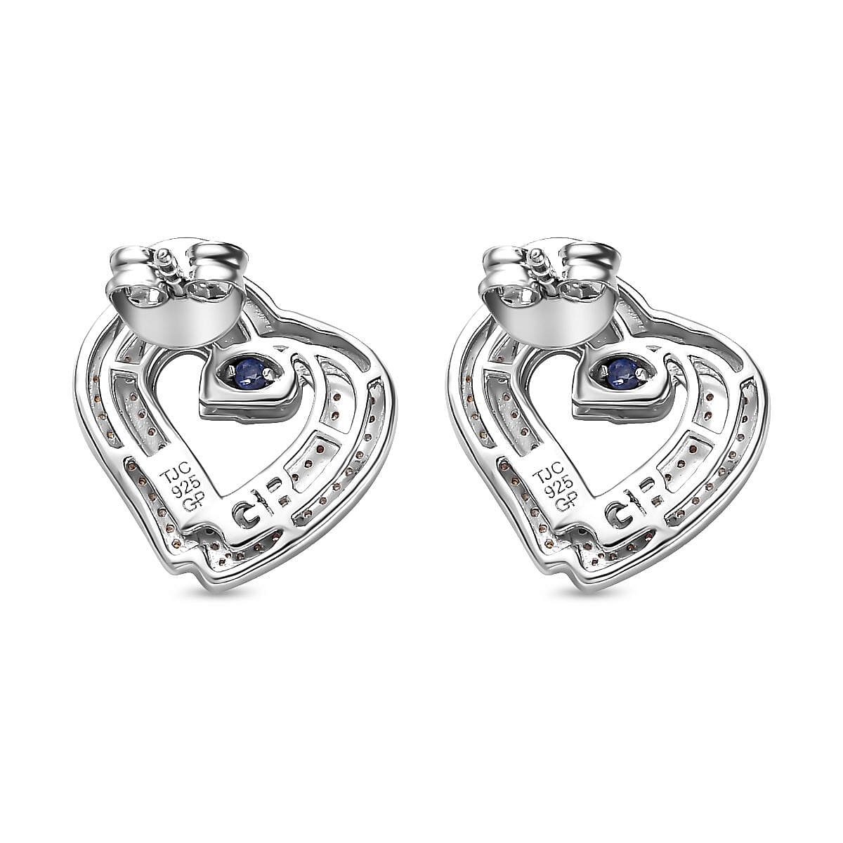 GP Amore Collection - Yellow &amp; Champagne Diamond Heart Earrings  18K Yellow, Rose Gold Vermeil &amp; Platinum Plated Sterling Silver 0.58 Ct 7746685 5