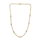 Designer Inspired- Diamond Station Necklace With Lobaster Clasp  (Size - 18)