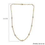Designer Inspired- Diamond Station Necklace With Lobaster Clasp  (Size - 18)