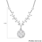 Diamond Necklace (Size - 18-20) in Platinum Overlay Sterling Silver 0.50 Ct.