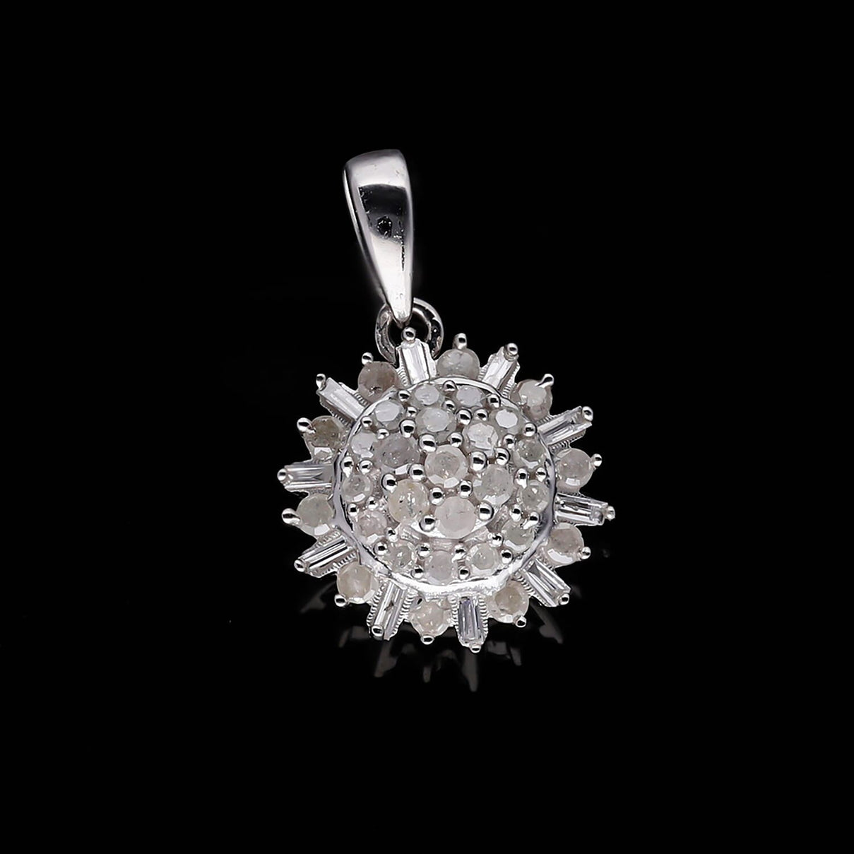 Diamond Pendant in Platinum Overlay Sterling Silver 0.50 Ct. 7559559 2
