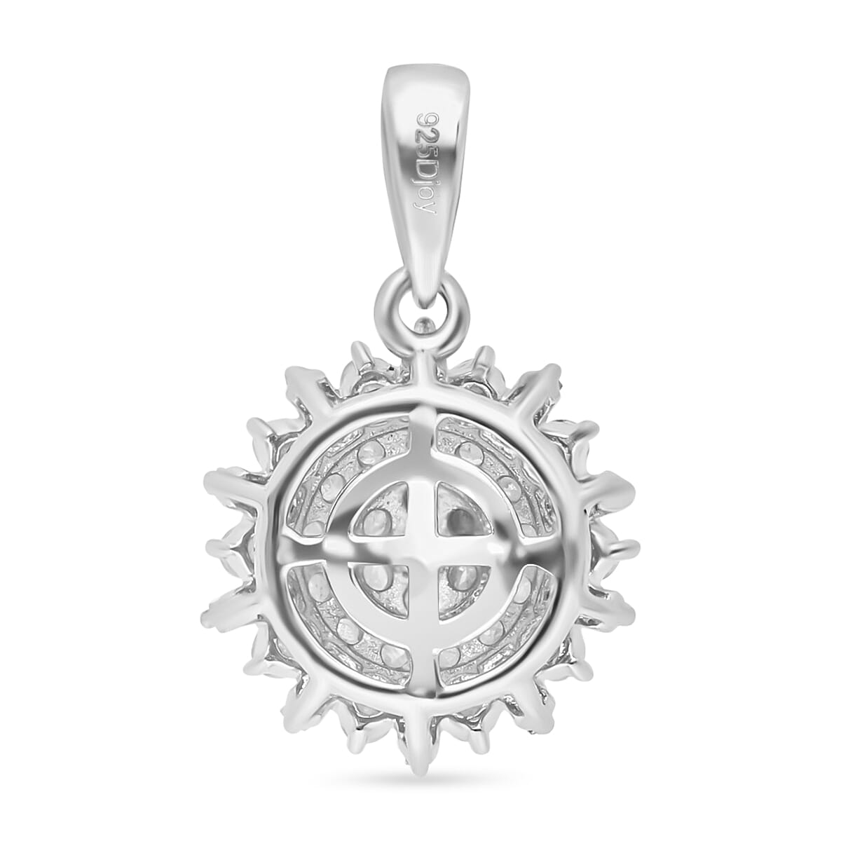 Diamond Pendant in Platinum Overlay Sterling Silver 0.50 Ct. 7559559 5
