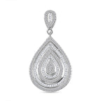 Red Carpet Collection - 1 Ct. Diamond Drop Pendant in Platinum Overlay Sterling Silver