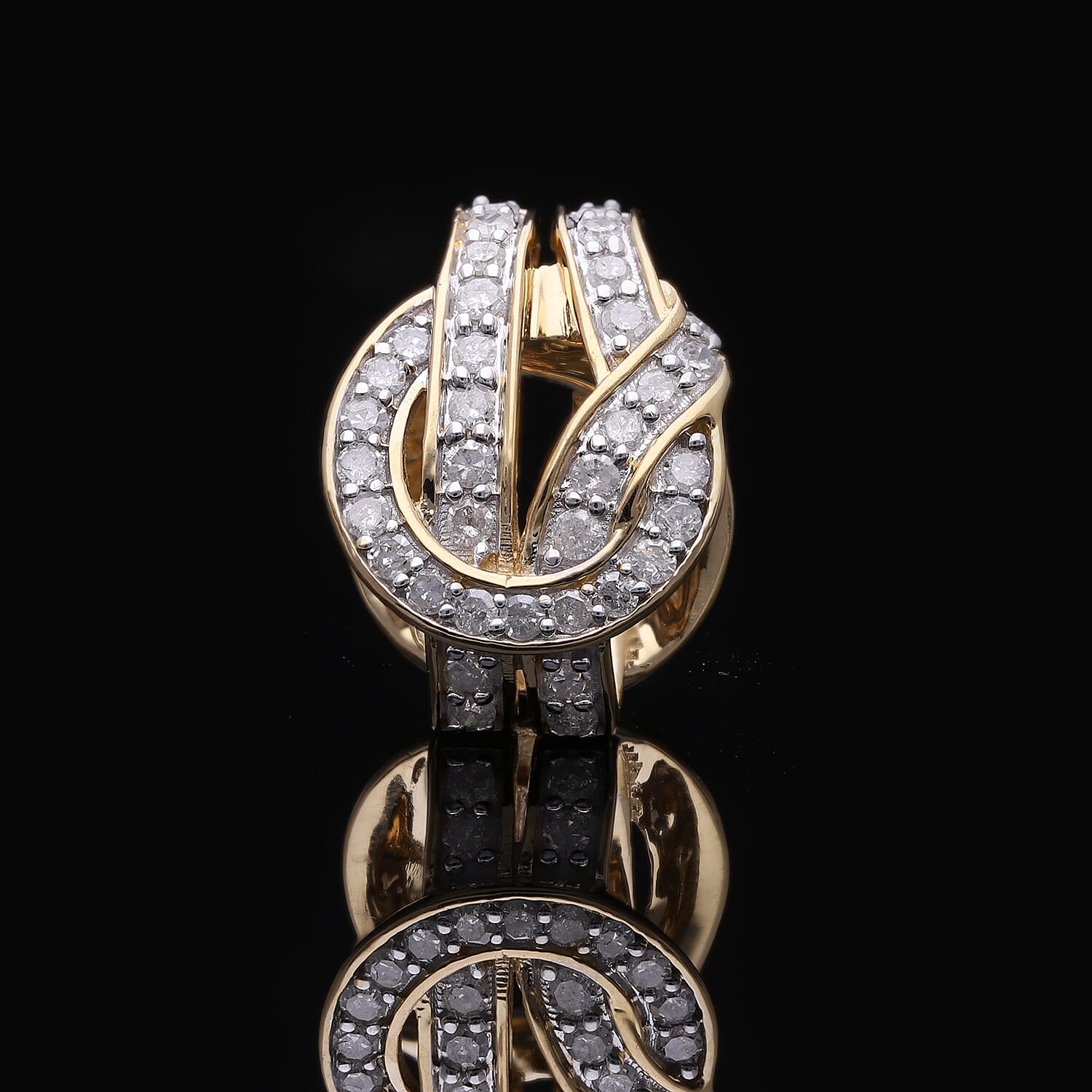 Diamond Pendant in 18K Vermeil Yellow Gold Plated Sterling Silver 0.50 Ct. 7725339 1