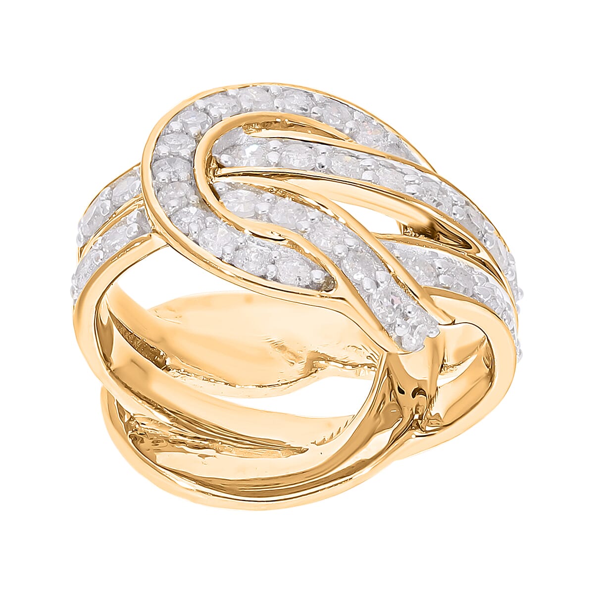 Diamond Pendant in 18K Vermeil Yellow Gold Plated Sterling Silver 0.50 Ct. 7725339 3