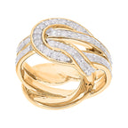 Designer Inspired- Diamond Pendant in YG Vermeil Plated Sterling Silver 0.50 Ct.