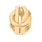 Designer Inspired- Diamond Pendant in YG Vermeil Plated Sterling Silver 0.50 Ct.
