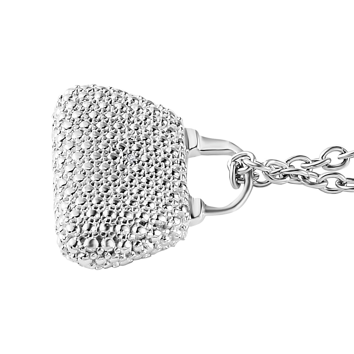 Diamond Sterling Silver Handbag Pendant with Free Chain (Size 20) 4213512 3