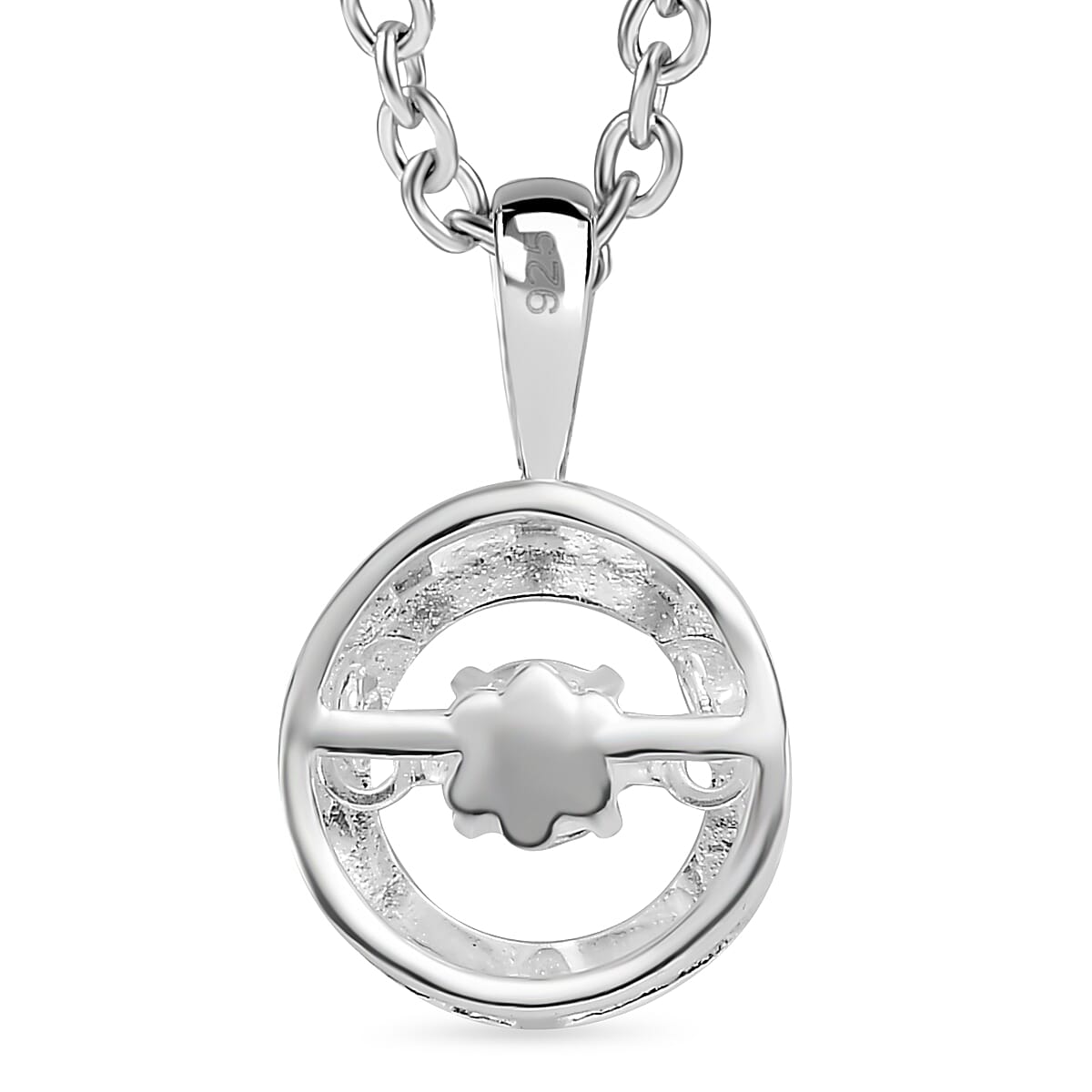 Dancing Diamond Sterling Silver Pendant with Chain (Size 20) 4171440 5