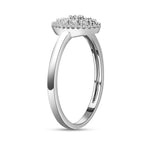 One Time Deal- Diamond Ring in Platinum Overlay Sterling Silver