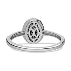 One Time Deal- Diamond Ring in Platinum Overlay Sterling Silver