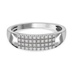 Diamond Ring in Platinum Overlay Sterling Silver 0.25 Ct.