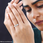 Diamond Ring in Platinum Overlay Sterling Silver 0.25 Ct.