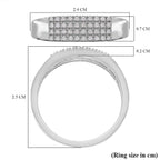 Diamond Ring in Platinum Overlay Sterling Silver 0.25 Ct.