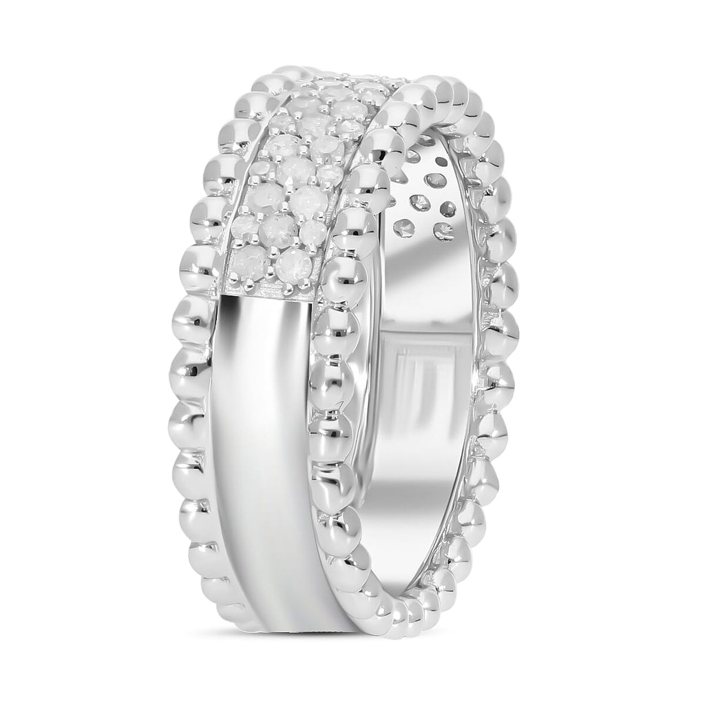 Designer Inspired - Diamond Eternity Band Ring in Platinum Overlay Sterling Silver 0.50 Ct