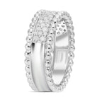 Designer Inspired - Diamond Eternity Band Ring in Platinum Overlay Sterling Silver 0.50 Ct