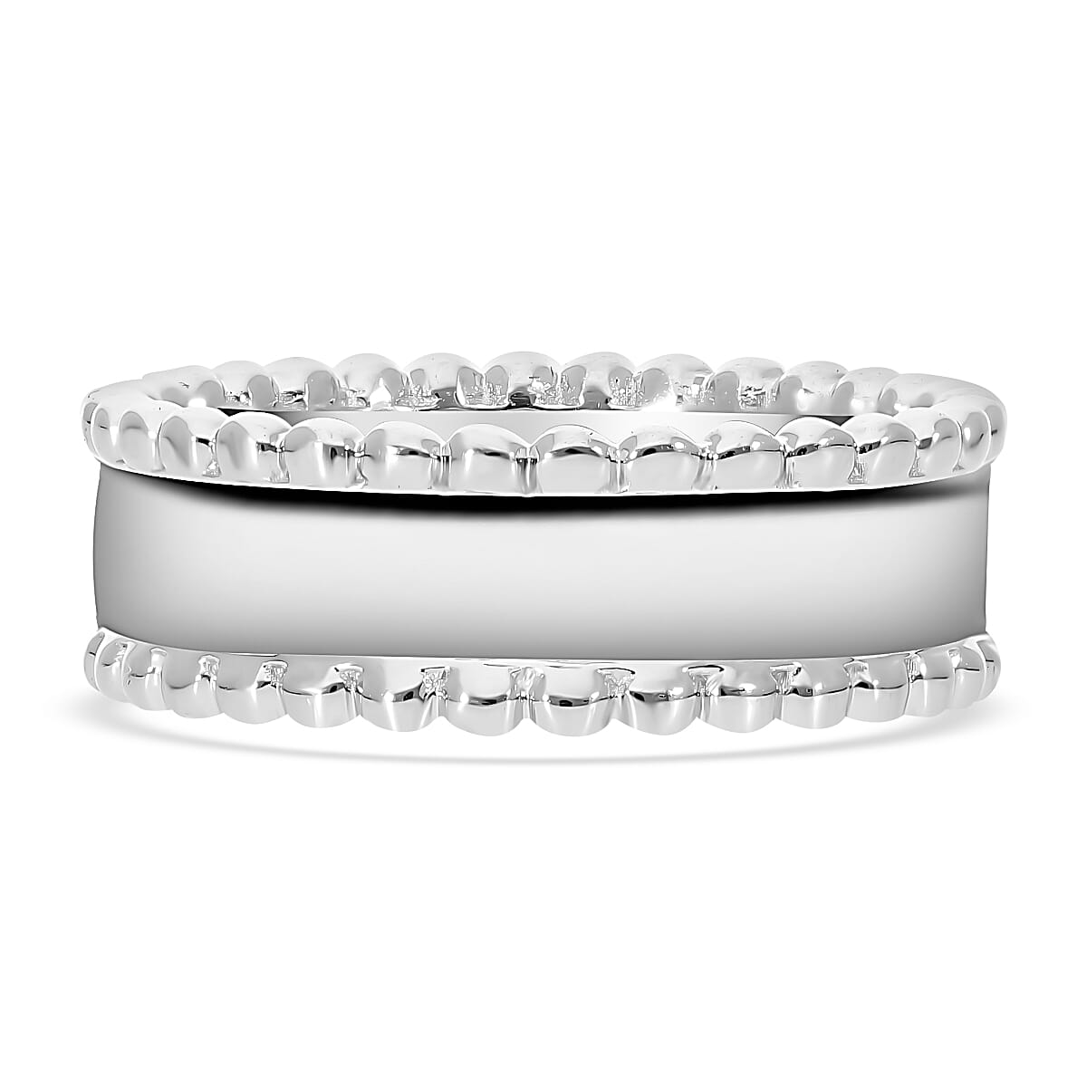 Designer Inspired - Diamond Half- Eternity Band Ring in Platinum Overlay Sterling Silver 0.50 Ct 7730004 4