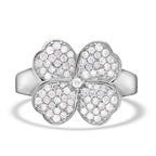 Biggest Designer Inspired- Diamond (G-H) Clove Ring in Platinum Overlay Sterling Silver 0.52 Ct.
