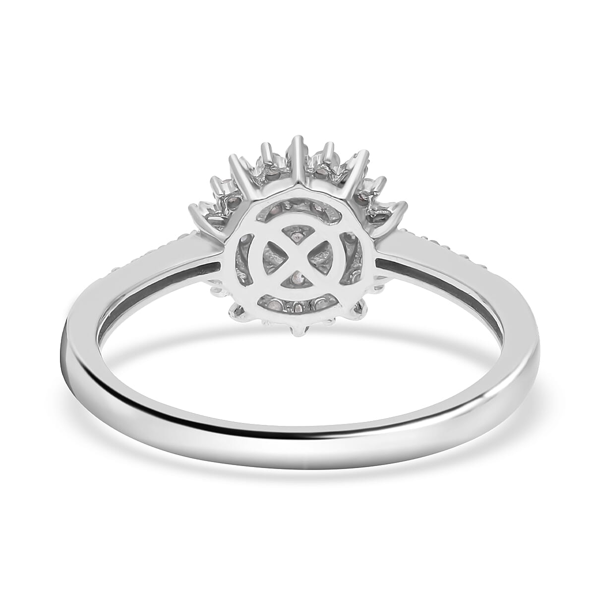 Diamond Ring in Platinum Overlay Sterling Silver 0.50 Ct. 7559523 5
