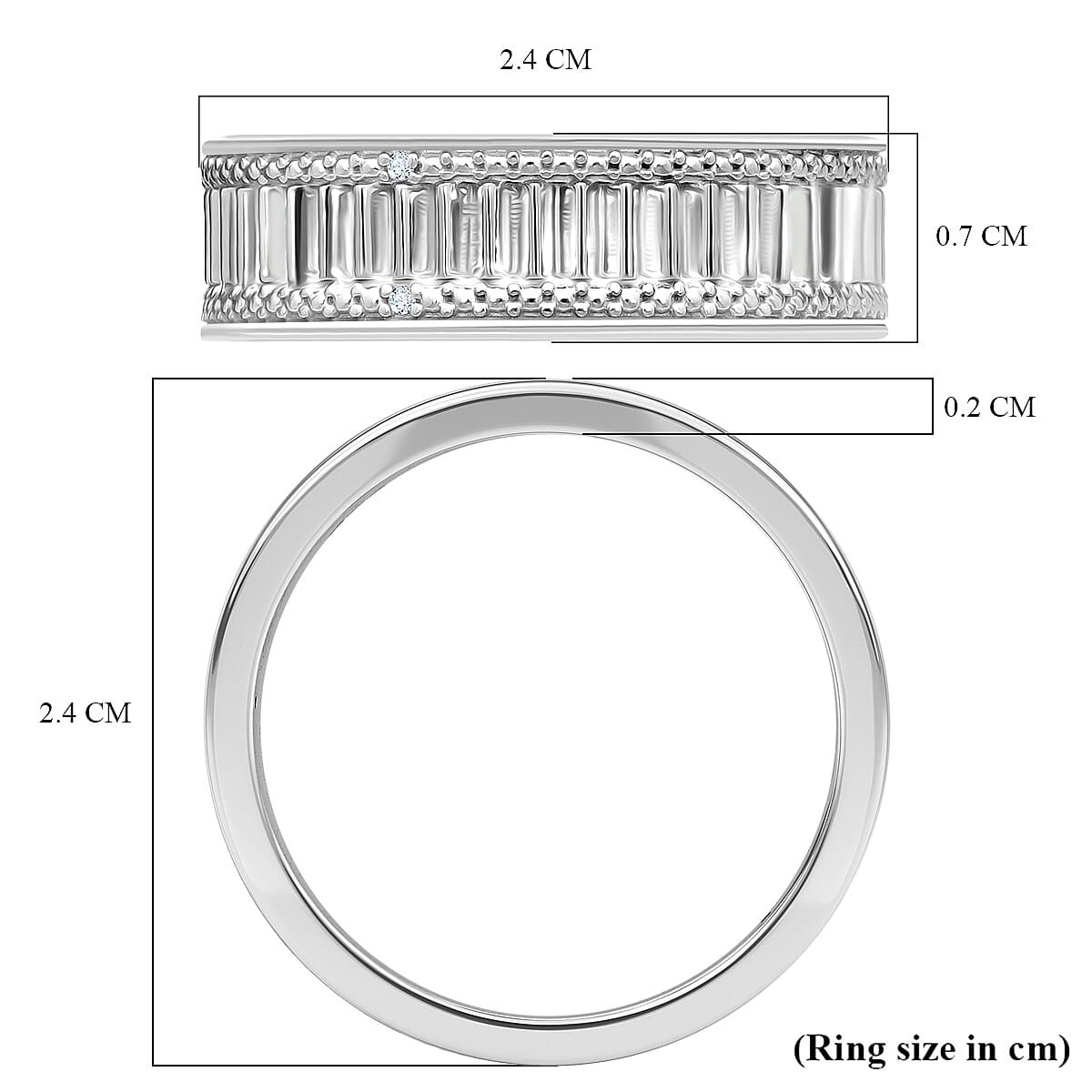 NY Closeout - White Diamond Eternity Ring in Platinum Overlay Sterling Silver 7925710 3