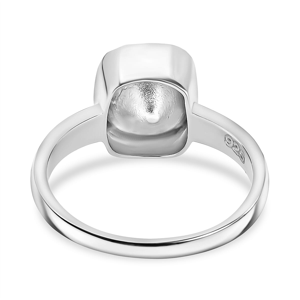 Polki Diamond Solitaire Ring in Rhodium Overlay Sterling Silver 0.50 Ct. 8163981 4