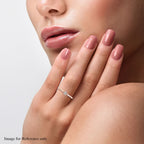 Diamond Ring in Rose Gold Overlay Sterling Silver