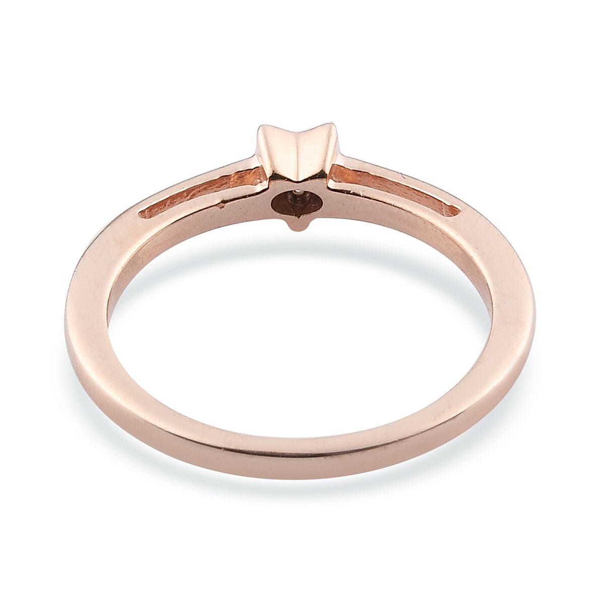 Diamond Star Stackable Ring in Sterling Silver with 18K Vermeil Rose Gold V32522783 5