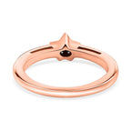 Diamond Ring in Rose Gold Overlay Sterling Silver