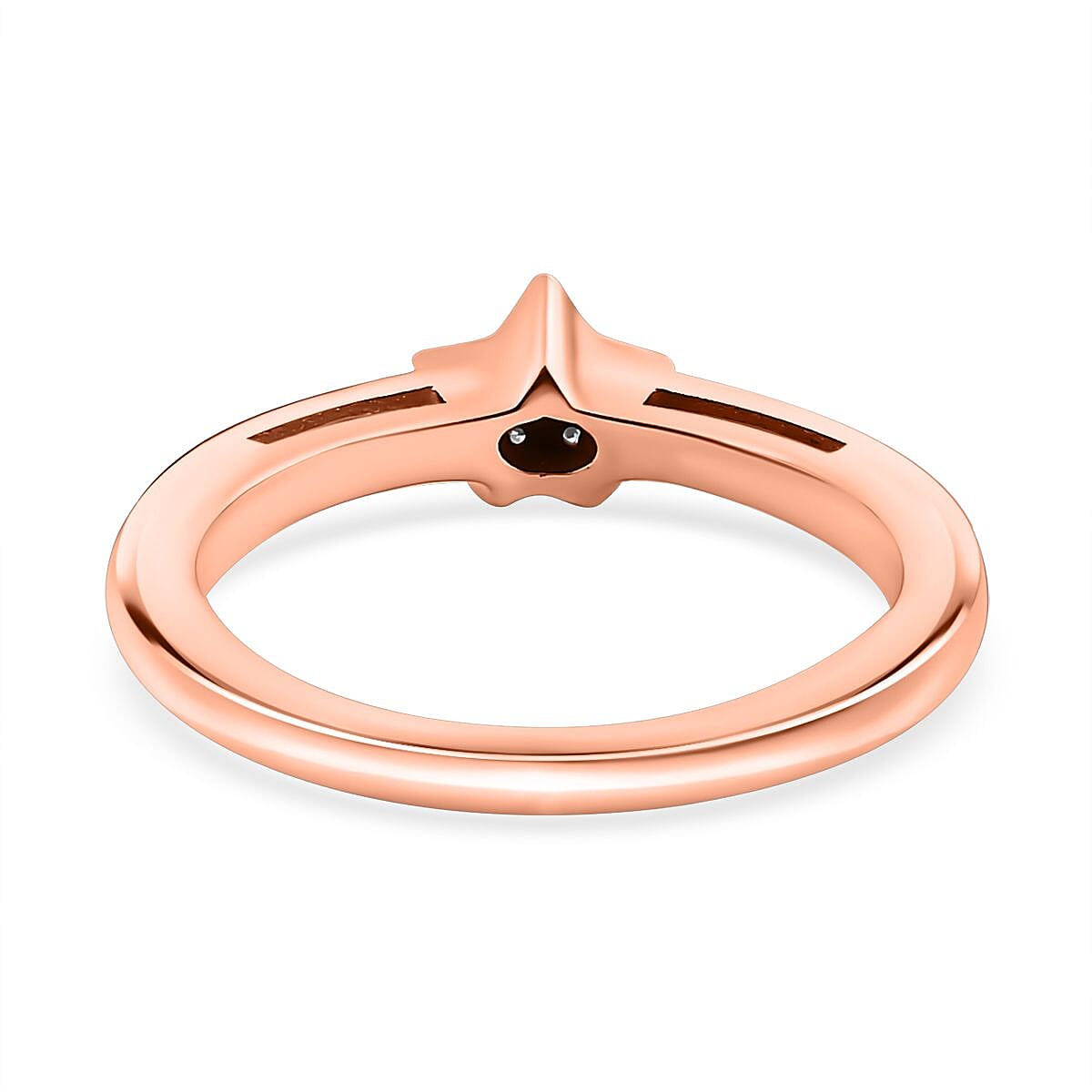Diamond Star Stackable Ring in Sterling Silver with 18K Vermeil Rose Gold V32518704 5