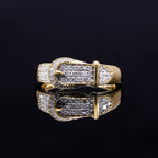 White Diamond  Ring in Vermeil YG Sterling Silver 0.298  Ct.