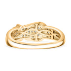 White Diamond  Ring in Vermeil YG Sterling Silver 0.298  Ct.