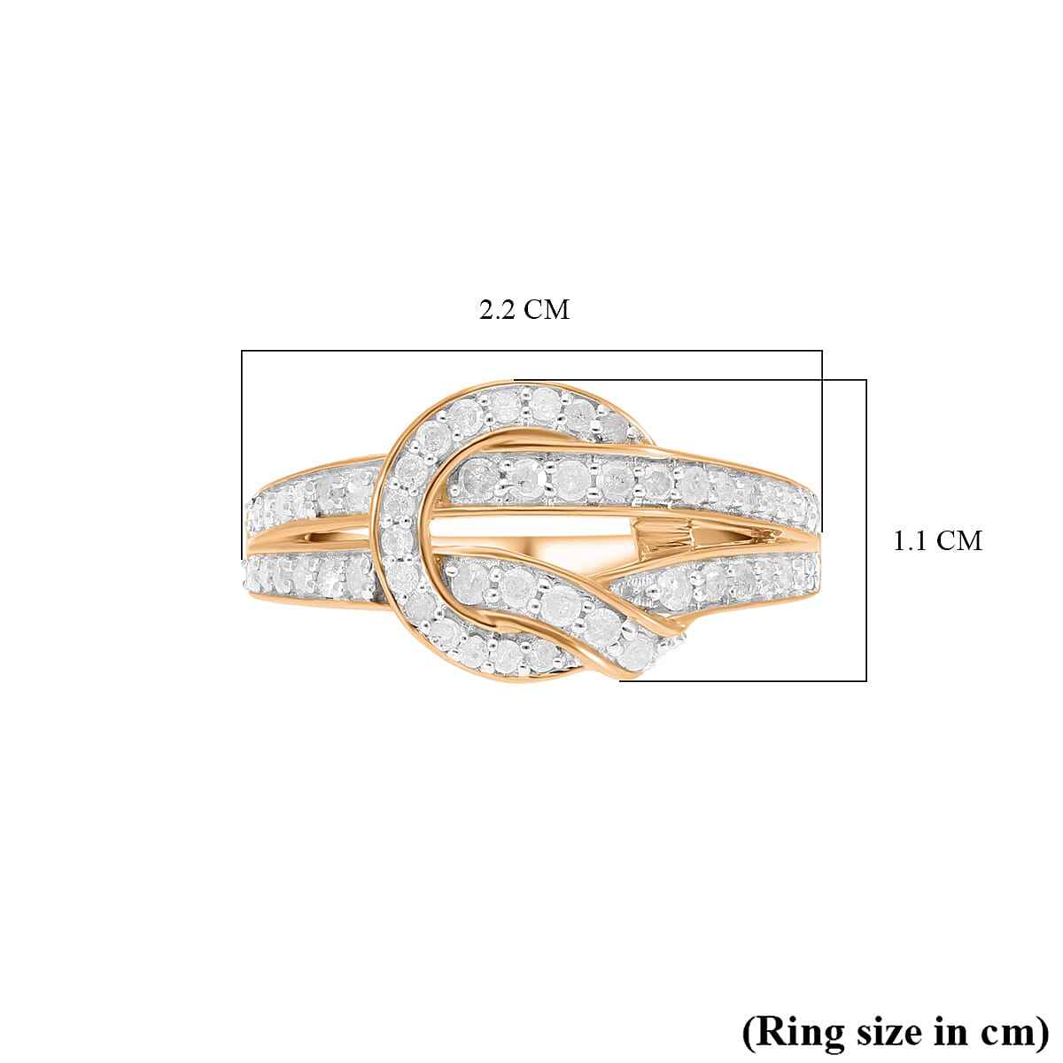 Diamond Ring in 18K Vermeil Yellow Gold Plated Sterling Silver 0.65 Ct. 7725769 5
